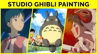 🔴 Studio Ghibli Inspired Acrylic Painting (Beginner Friendly) (ft. Fei)