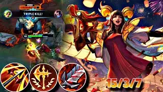 WILD RIFT ADC | ZERI WITH DRAGON LANTERN SKIN IS INSANE IN PATCH 5.0A? | GAMEPLAY | 