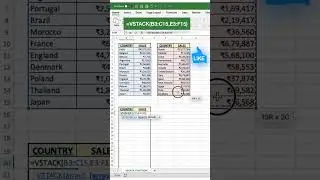 🔥Learn VSTACK Function🔥 in 30 Sec #shorts #excel