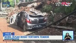 Tembok Sepanjang 25 Meter di Pondok Cabe Ambruk Timpa Mobil hingga Ringsek - SIS 08/04