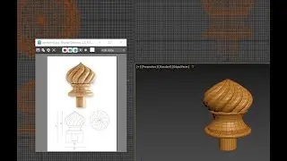 Training modelling 3ds max - Decorative round carved -quick model