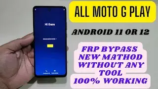 All Type Of Moto G Play Frp Bypass Without Pc Or Any Tools 2024