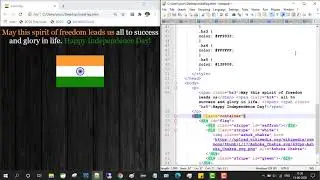 🔴🔥India Flag HTML design. | HTML + CSS | Favicon | Image in html