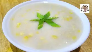 BUBUR JAGUNG KETAN PUTIH PAKAI JAGUNG PULUT, HANGAT NIKMAT.