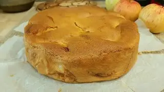 Пышная Шарлотка с яблоками. Тает во рту