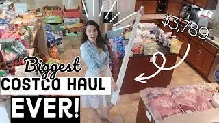 🤯 *ENORMOUS* $3,789 COSTCO HAUL! Large Family Grocery Haul (Bulk Food for Long Term Food Storage)