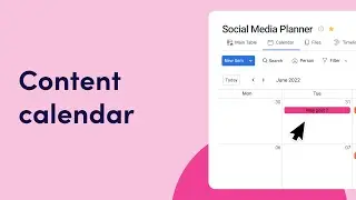 Content calendar | monday.com tutorials