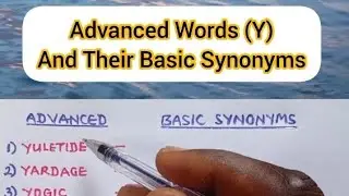 Advanced Words (Y) and their Basic Synonyms.