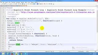 how to break foreach loop in AngularJs