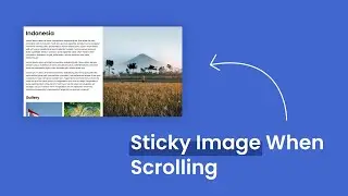 Responsive Sticky Image When Scrolling | HTML And CSS