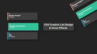 CSS Creative List Design & Hover Effect