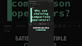 Chaining Comparison Operators in Python  #python #pythonprogramming #coding