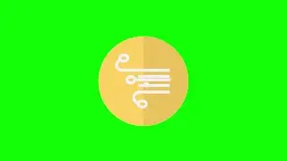 Animated Circuit Icon Green Screen