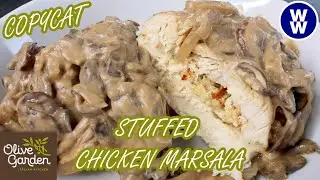 COPYCAT Olive Garden STUFFED CHICKEN MARSALA Lightened Up 🫒 WW- Weight Watchers/ +Calories & Macros!