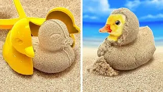 What is Hidden in the Sand?☀️🏝️ *Cool Beach Hacks And Gadgets For Your Summer*