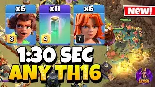 Epic Strategy! TH16 Root Rider Valkyrie Attack Strategy | Best TH16 Attack Strategy (Clash of Clans)