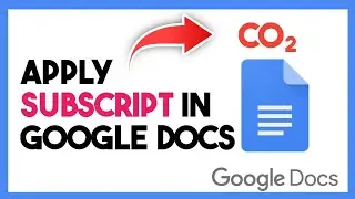 How to Type Subscript in Google Docs