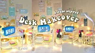 Preparing for new school year Aesthetic Desk Makeover Korean inspired + Shopee haul |Philippines