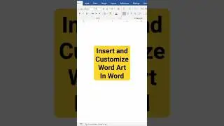 Insert and Customize Word Art in Word 