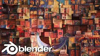 Transforming 2D Art into Cinematic 3D Animation | Blender Projection Mapping #blender