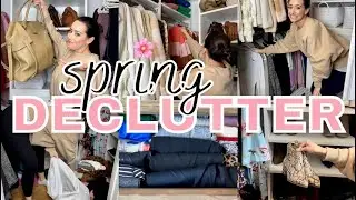 DECLUTTER WITH ME - SPRING CLEANING MY CLOSET