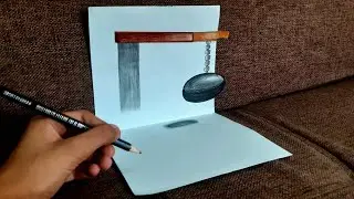 How to draw an easy 3d illusion 😱 l 3d drawing l tutorial l step-by-step