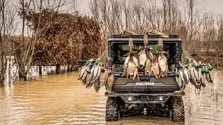 DUCK HUNTING FLOODED WILLOWS IN ARKANSAS!! Mallards, Gadwall, Wigeon, & Teal from Epic Duck Blind!