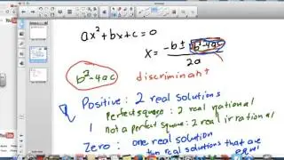 using the discriminant