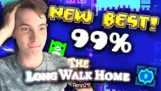 🏠 The Long Walk Home... 99% ?... 11 Минут Игры со СВЯЗЬЮ ► Geometry Dash