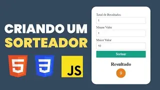 Criando um sorteador | Projeto HTML, CSS e Javascript