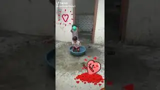 Cutest little girl. Bathing In tub..