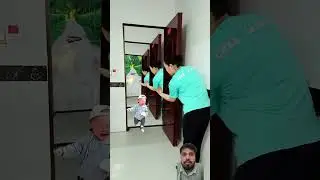 3D door closed and open effect #shorts #shortsfeed #lucu #comedy #baby #funny #door #open #close