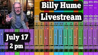 Billy Hume - Livestream - July 17, 2 PM EST - DRUMS