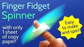 Origami Finger Fidget Spinner - DIY Paper Hand Spinner Without Bearing - Easy Tutorial