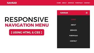 Responsive Navigation Menu Using Only HTML & CSS