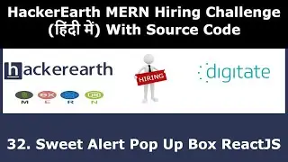 Sweet Alert Pop Up Box ReactJS - MERN Hiring Challege - Hindi