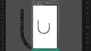 How to use vertical Type on a Path Tool in Illustrator #tutorial