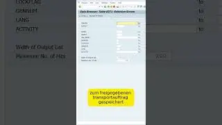 Objekte zu Transportauftrag in Tabelle selektieren #sap #transportauftrag #tabelle