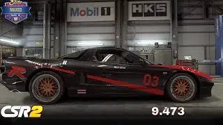 【CSR2】NSX-R (elite 50) 9.473 , tune & shift