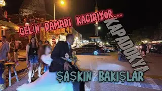 Gelin Damadı Kaçırırken Turistlerin Şaşkın Bakışları