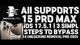 All SUPPORTS 15 PRO MAX iOS 17.5.1 | 3 SIMPLE STEPS TO BYPASS iPhone 14 UNLOCKING REMOVAL PRO 2024