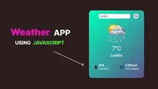 Weather App using HTML CSS and JavaScript