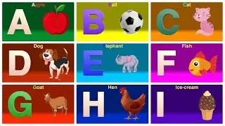 A for Apple B for Ball C for Cat | ABC Phonics Song with Two Words | ABC Alphabet Songs