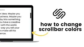 Custom Scrollbar in Squarespace // How to change scrollbar color in Squarespace code tutorial