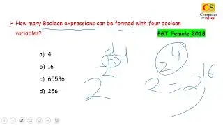 Boolean Algebra MCQs DSSSB 2018 MALE & FEMALE category