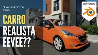 😲 CARROS REALISTAS NO EEVEE? | Blender Transportation Addon