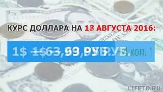 Курс доллара на сегодня и завтра, 17-18 августа 2016 года (17-18.08.2016), ЦБ РФ