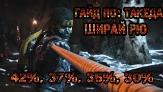 Mortal Kombat X: Гайд По Такеда - Ширай Рю! 42% 37% 35% 30%