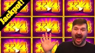 LANDING THE 4X IN THE BONUS FOR A MASSIVE BUFFALO JACKPOT HAND PAY!