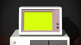 Old Computer Monitor Green Screen (4 Video)